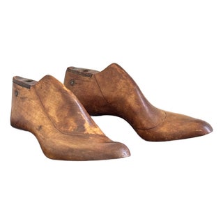Circa 1900 Wooden Cobbler's Shoe Lasts -- A Pair For Sale