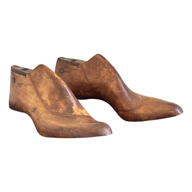 Circa 1900 Wooden Cobbler's Shoe Lasts -- A Pair For Sale