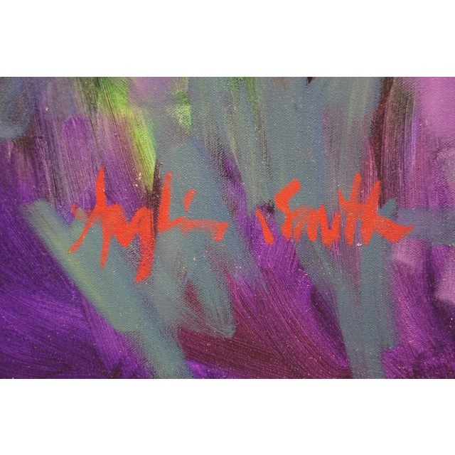 Betty Anglin Smith 1998 Ashepoo Marshland Oil Painting on Canvas 50" For Sale - Image 6 of 11