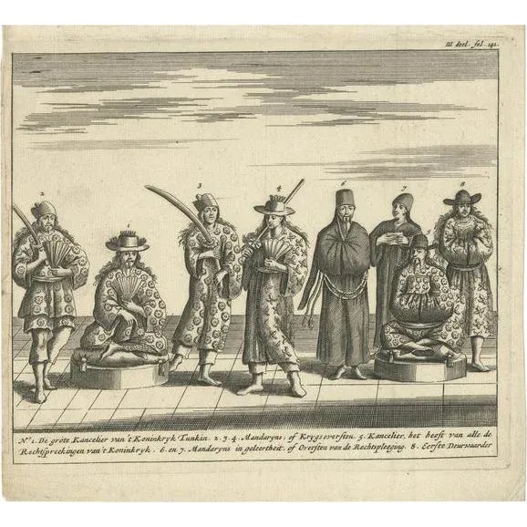 17th Century Tavernier, Royal Officials in Tunquin, 1682, Print For Sale - Image 5 of 5