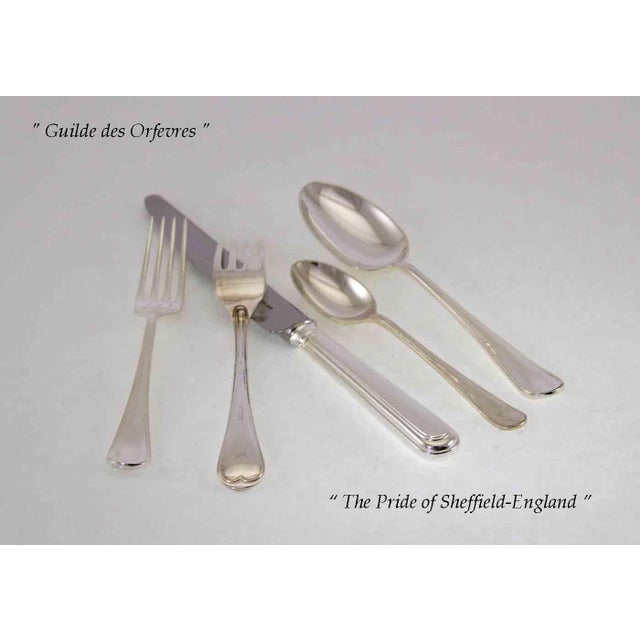 New 1990's Sheffield Finest Old-English-Thread Pattern Flatware Set for 12- 75 Pieces For Sale - Image 4 of 13