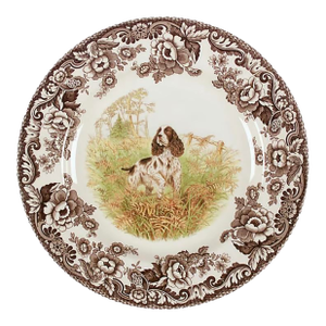 Spode Woodland English Springer Spaniel Dinner Plate