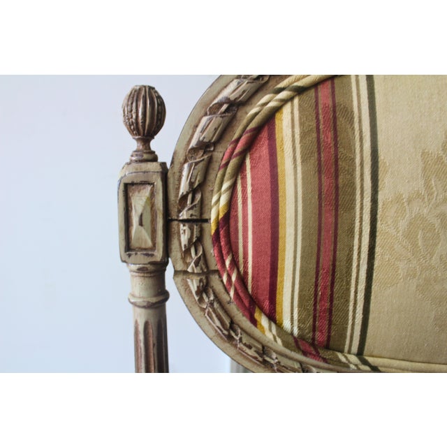 Pair of Early 20th Century Louis XVI Revival Painted Armchairs, Circa 1900–1920 For Sale - Image 10 of 10