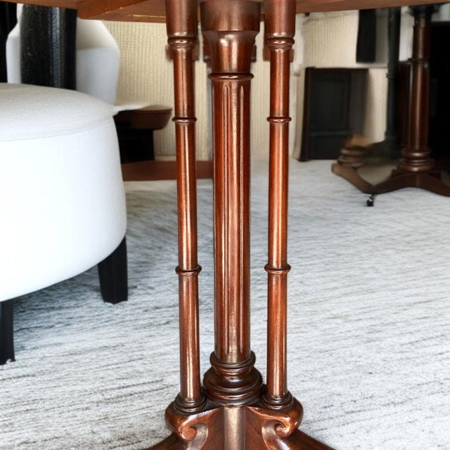 Early 20th Century Vintage Imperial Mahogany Drum Table | Accent Table | Side Table For Sale - Image 5 of 8