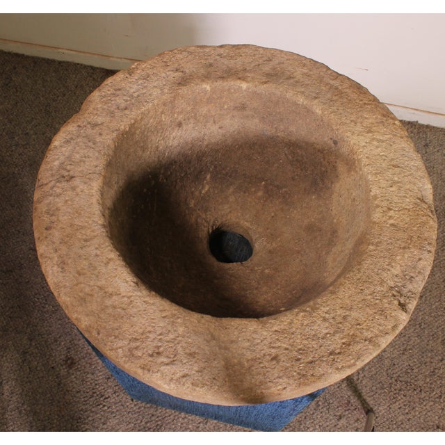 Carved Stone Holy Water Font, 1600s For Sale - Image 9 of 10