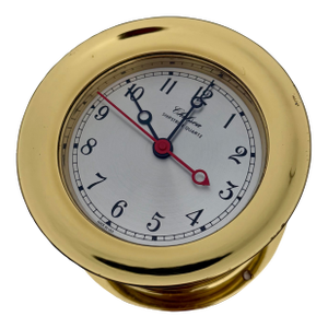 Mid-Century Chelsea Shipstrike Brass Nautical Wall Bell Clock
