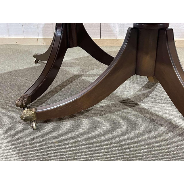 English Regency Walnut Table with 1 Extension, 1950s For Sale - Image 11 of 14