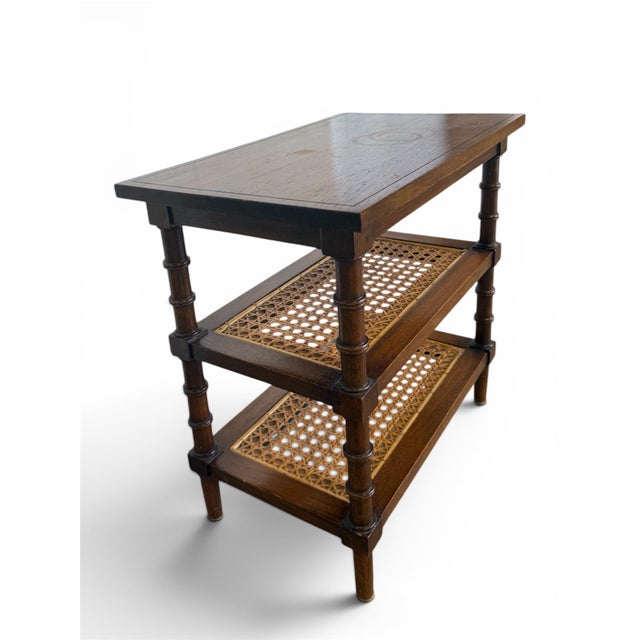 Mahogany Robert Lighton Bamboo Leg Drink Table For Sale - Image 4 of 5