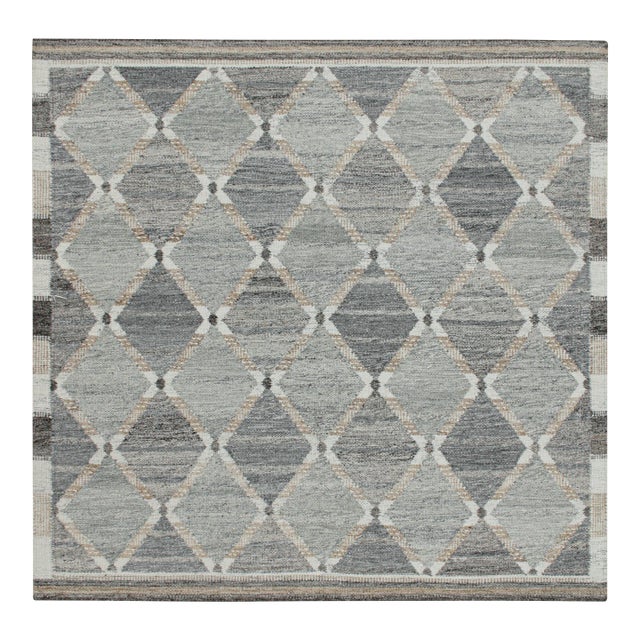 Rug & Kilim’s Custom Scandinavian Outdoor Rug With Geometric Pattern - 9'x12' For Sale
