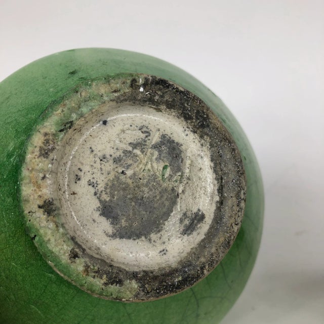 Light Green Covered Pottery Bowl For Sale In New York - Image 6 of 9