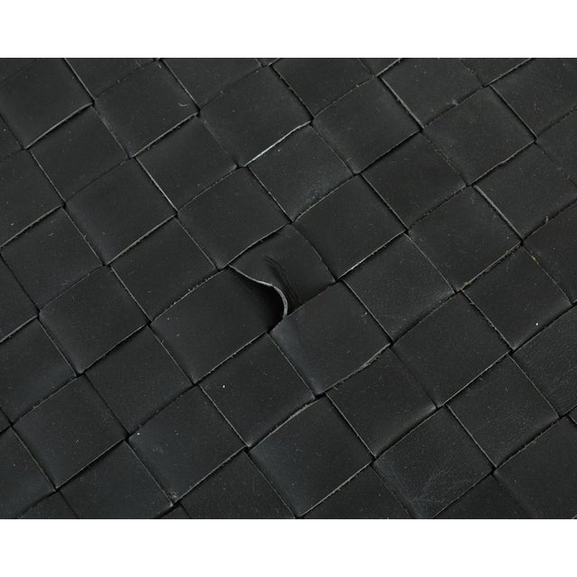 Palace Size Modern Woven Leather Strap Area Rug Carpet For Sale - Image 10 of 12