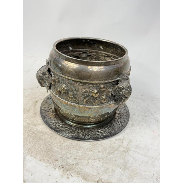 Vintage Silver Metal Ice and Champagne Bucket, 1950s, Set of 2 For Sale - Image 3 of 10