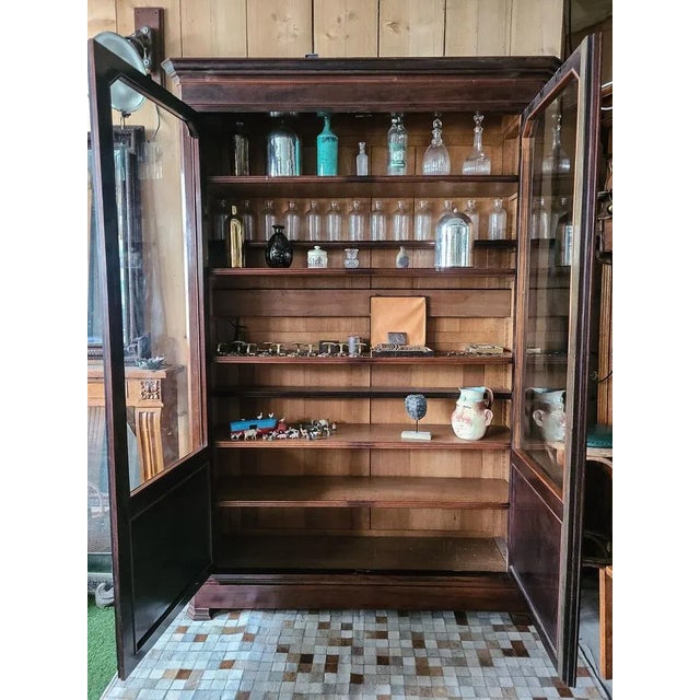 Large Walnut Veneer & Oak Cabinet For Sale - Image 3 of 16