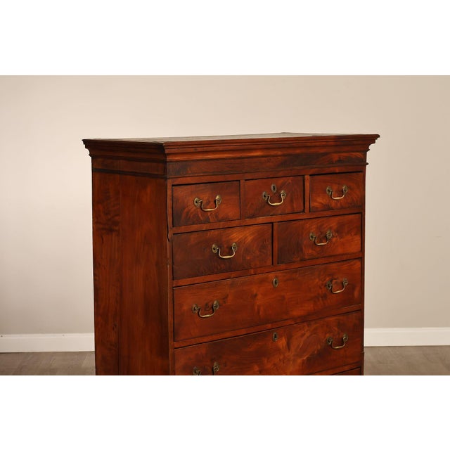 Antique 18th Century American Walnut Tall Chest Of Drawers For Sale - Image 4 of 18