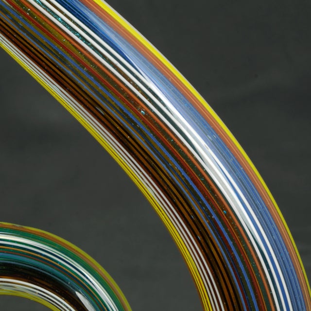 Vintage Murano Style Badash Crystal Glass Sculpture For Sale - Image 9 of 9