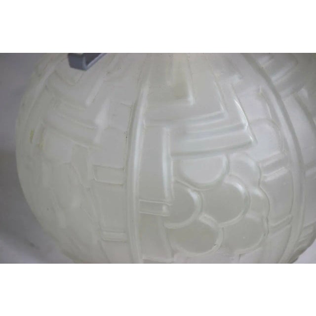 Lalique 1920s Lalique Style Art Deco French Glass Lamp For Sale - Image 4 of 5