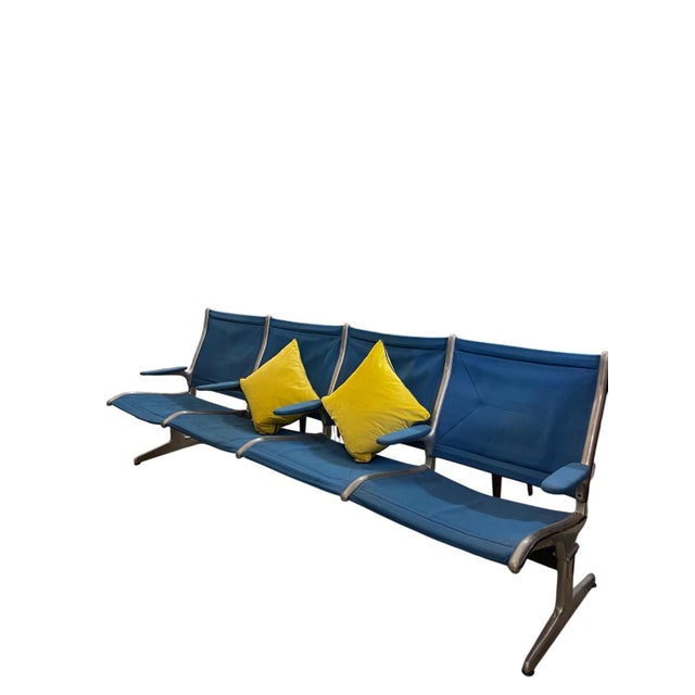 The iconic Tandem Sling Seating by Charles & Ray Eames is one of the most important designs of American Mid-Century Modern...