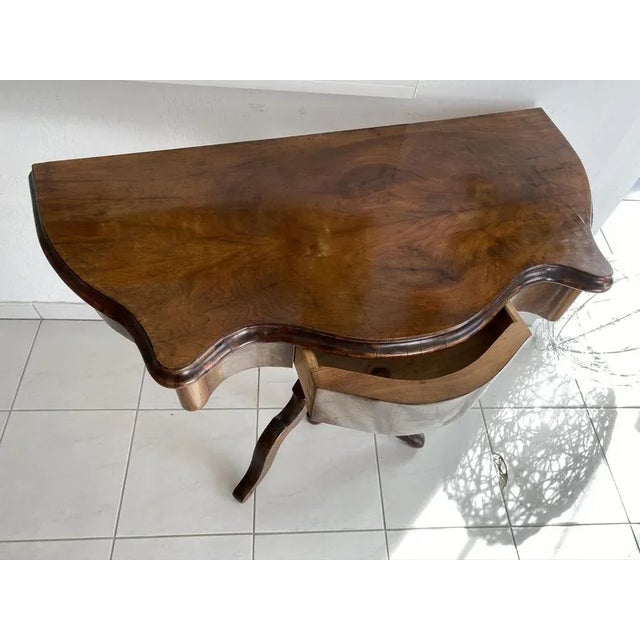 Biedermeier Console Table in Walnut For Sale - Image 5 of 7