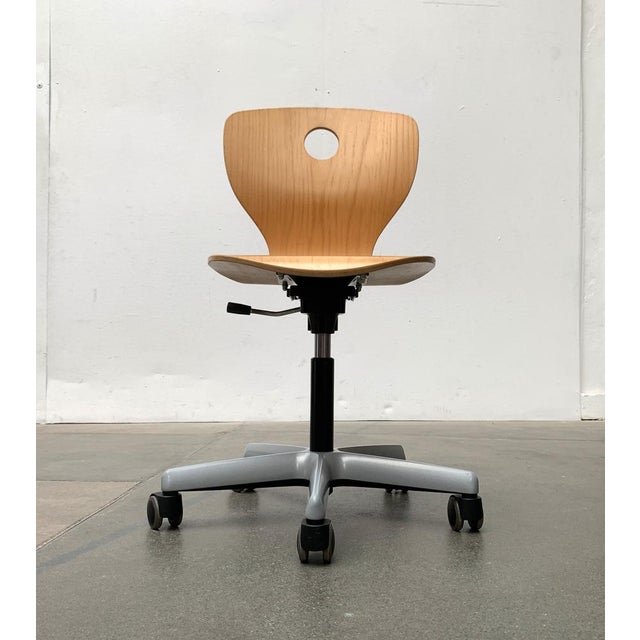 Panto children's swivel chair by vs möbel according to a design verner panton. the seat shell is made of beech plywood and...