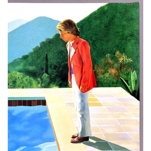 David Hockney David Hockney Portrait of an Artist (Pool With Two Figures) Original 1988 Retrospective the Metropolitan Museum of Art Poster For Sale - Image 4 of 11