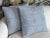 Pair Cushions/Pillows in a Small Blue Animal Print on White Ground For Sale - Image 11 of 12