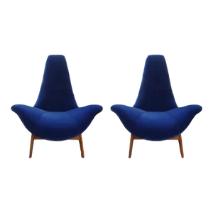 Pair of Adrian Pearsall Gondola Lounge Chairs