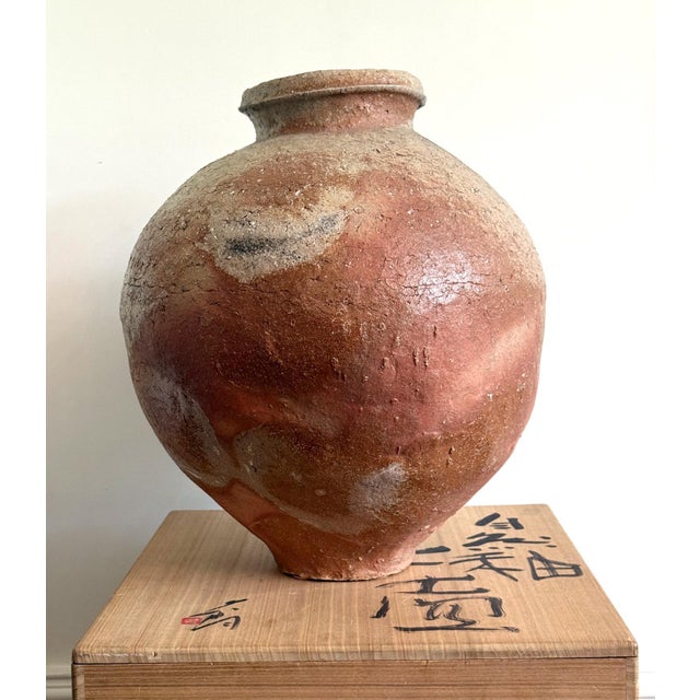 Large Japanese Contemporary Shigaraki Tsubo with Tomobako by Shiro Tsujimura For Sale - Image 14 of 18