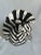 Vintage Ceramic Black and White Zebra Vase For Sale - Image 4 of 12