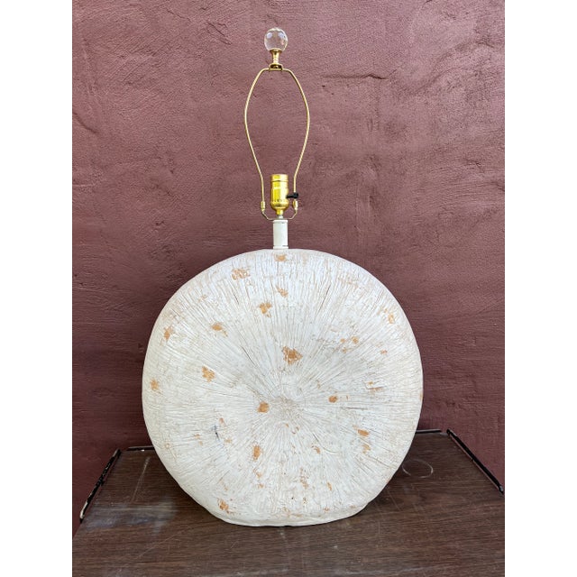 Shabby Chic 1990s Large Whitewash Driftwood Lamp For Sale - Image 3 of 5