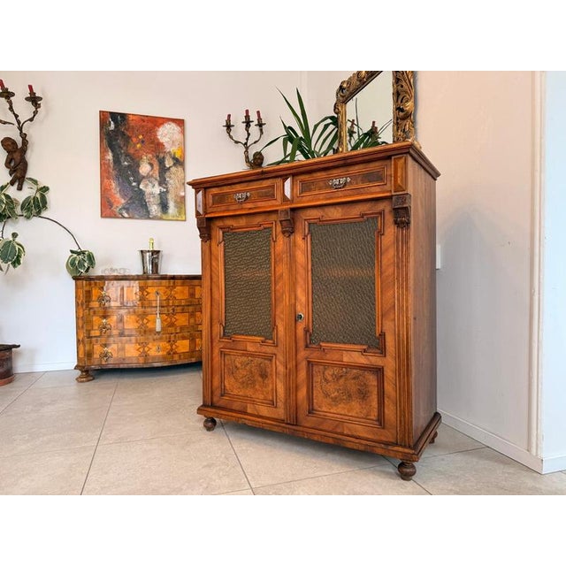 Gründerzeit Half-Cabinet Sideboard in Walnut, 1800s For Sale - Image 5 of 11