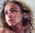 This oil on panel artwork captures a moment of introspection, featuring a young woman gazing upward with a contemplative...