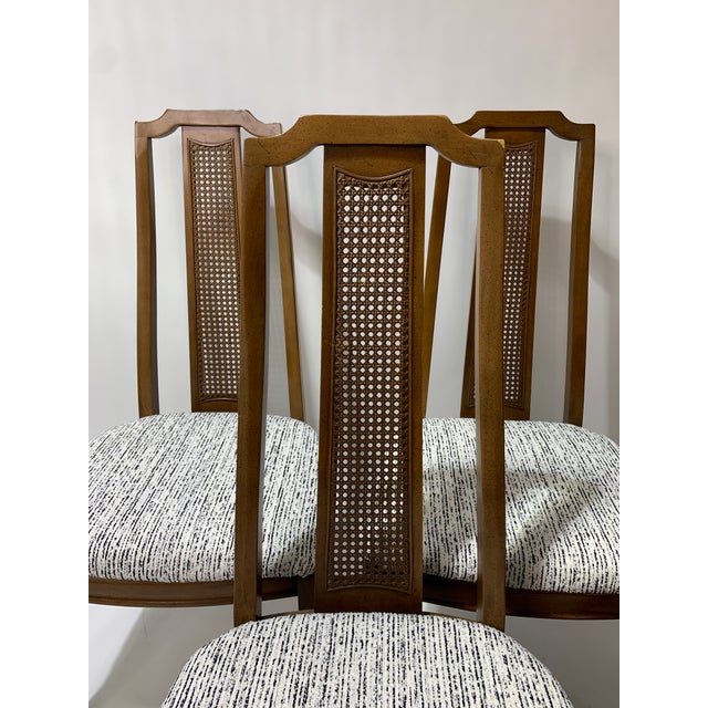 Lenoir Chair Co. Cane Back Walnut Dining Chairs — Set of 4 Chairish