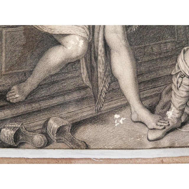 P. Rossi, Joseph Tempted by Potiphar's Wife, Charcoal on Paper, 1880 For Sale - Image 10 of 17