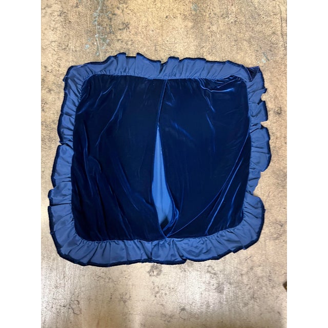 This is a Ralph Lauren Medieval velvet ruffled euro pillow shams. The shams are 73% acetate, 27% rayon, a beautiful velvet...