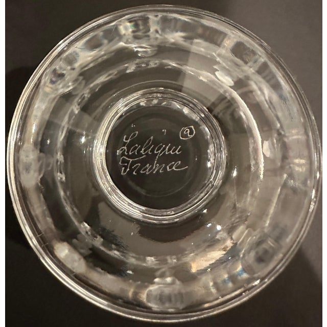 Transparent 1990s Lalique Dampierre Crystal Vase For Sale - Image 8 of 8