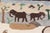 Vintage African Tapestry With Tribal Village, Wildlife and Hunting Scene For Sale - Image 9 of 15