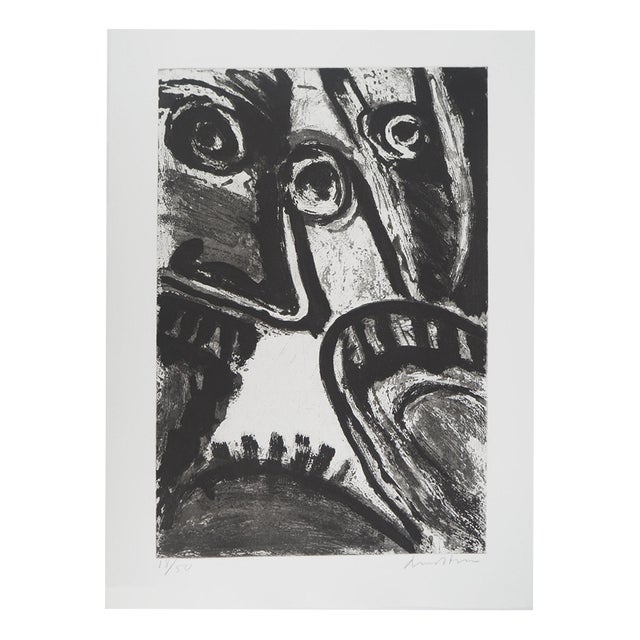 Bengt Lindstrom, The African Mask, Engraving For Sale