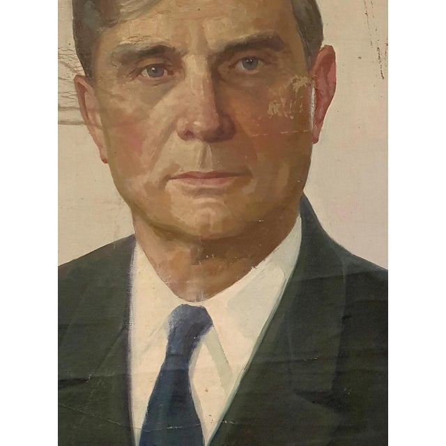 Soviet Era Oil Painting: Ukrainian Politician Portrait, Igor Artist 98-70 For Sale - Image 4 of 6