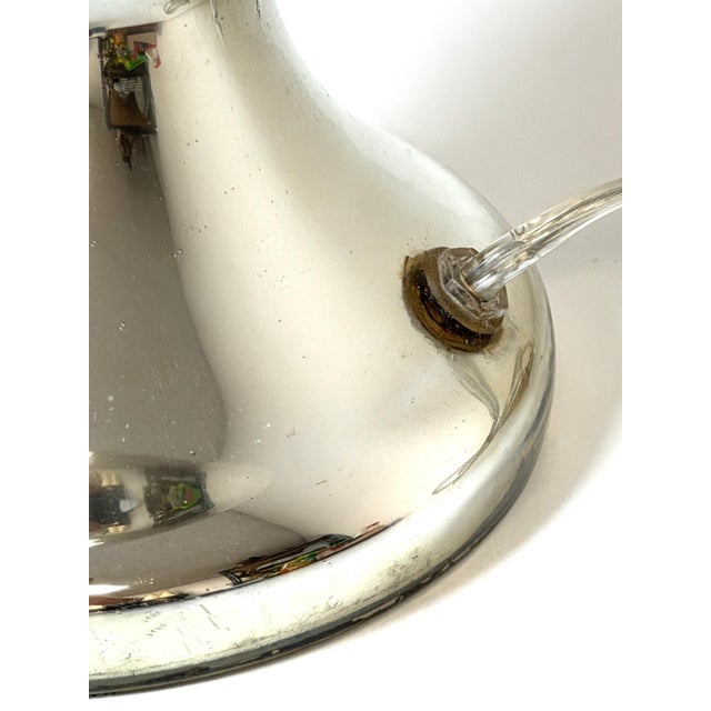 Modern 1970s Large Mid-Century Silvered Mercury Glass Baluster Table Lamp For Sale - Image 3 of 12
