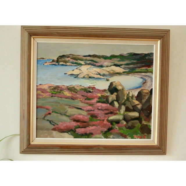 Hugo Olsson, Grundsund, Mid-20th Century, Oil on Canvas, Framed For Sale - Image 6 of 11
