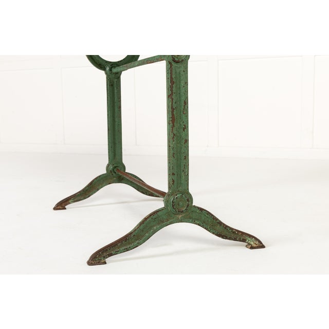 19th Century 19th Century Garden Tables with Marble Tops, Set of 2 For Sale - Image 5 of 11