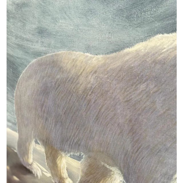 André Ferrand, The Bear on the Ice Floe, 2004, Oil on Canvas, Framed For Sale - Image 6 of 9