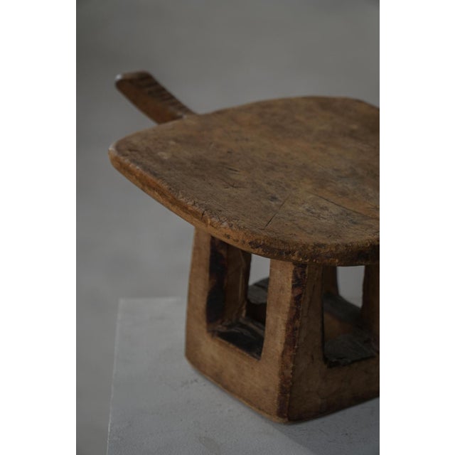 Vintage Hand-Carved Wooden Lobi Stool, 1950s For Sale - Image 15 of 18
