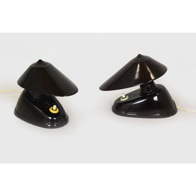 Bauhaus Bauhaus Bakelite Table Lamps from Esc, 1940s, Set of 2 For Sale - Image 3 of 18