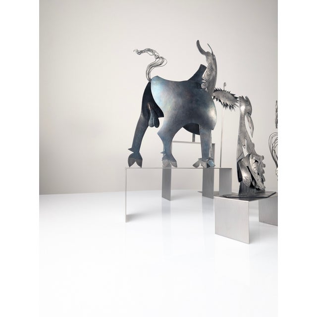 Metal Guernica Sculptures from Picasso, Set of 10 For Sale - Image 12 of 17