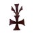 Metal 1980s Scandinavian Brutalist–Postmodern Iron & Ice Glass Candle Holders For Sale - Image 7 of 7