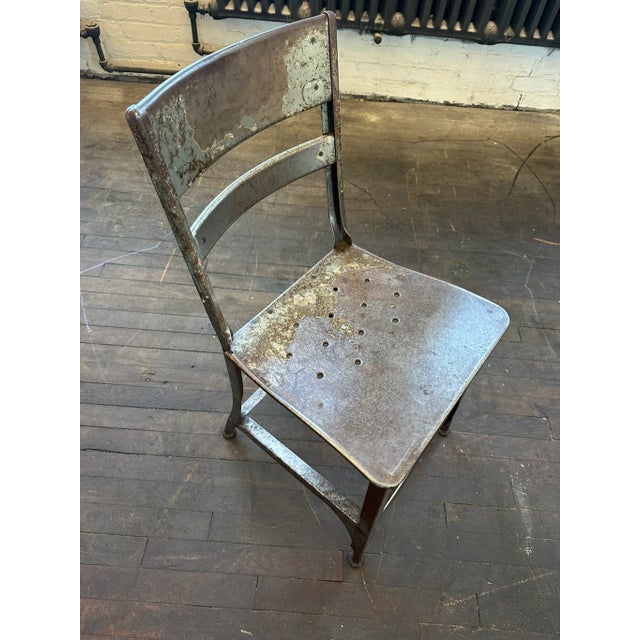Vintage Mid-Century Toledo Steel Dining Chair For Sale - Image 9 of 11