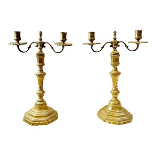 Louis XV Ormolu TwoLight Candelabra - A Pair For Sale