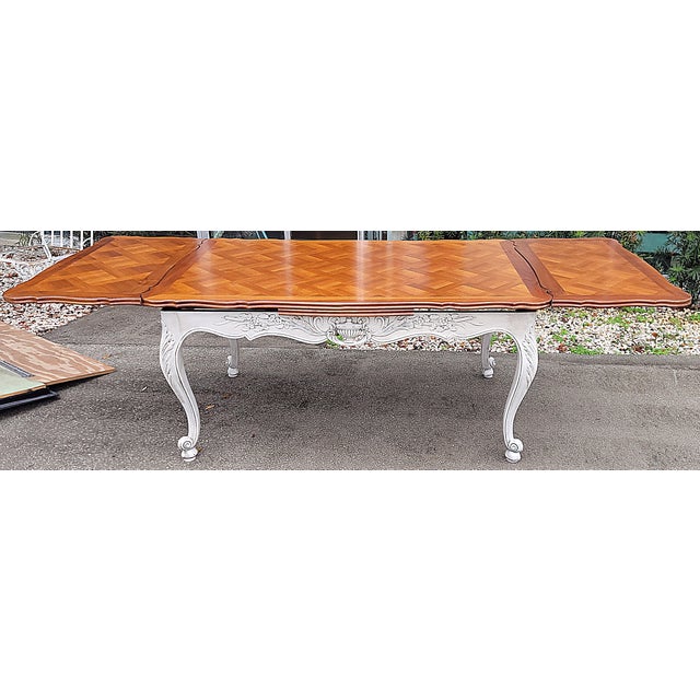 1950s 1950s French Country Draw Leaf Table in Walnut For Sale - Image 5 of 13