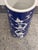 Chinoiserie Style Blue + White Ceramic Umbrella Stand, Vintage For Sale In San Francisco - Image 6 of 12